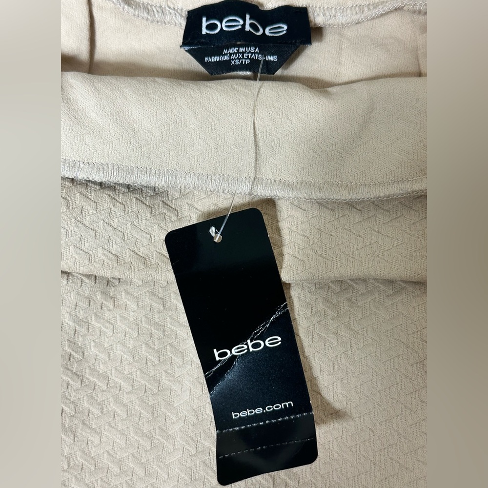 Bebe Textured Midi Knit Crop Top Skirt Set - Picture 4 of 5